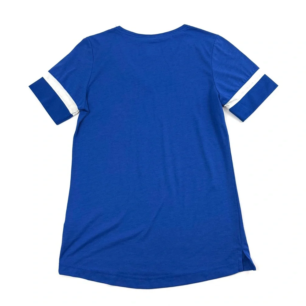 Nike Blue University of Kentucky V-Neck Short Sleeve T-Shirt Logo